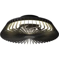 Mantra-Iluminacion Ventilatore da soffitto LED Himalaya Mini, nero, CC, silenzioso, CCT