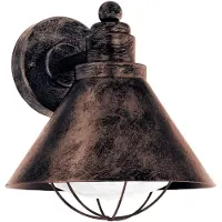 Eglo BARROSELA, Lampada da parete esterna, Ottone, Plastica, IP44, Classe energetica I, Bianco