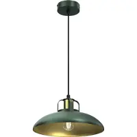 Eko-Light Lampada a sospensione Felix, verde/oro, a 1 luce