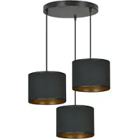 Emibig Lampadario 3xE27 60W HILDE 3 BL PREMIUM BLACK 1054/3PREM