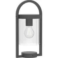 Mantra-Iluminacion Lampioncino Maya, grigio scuro, IP54, altezza 35,5 cm