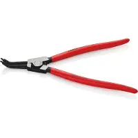 Knipex 46 31 A42 Pinza per anelli esterni su alberi con angolo di 45° e rivestimento in plastica nera atramentata 310 mm