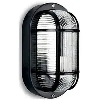EDM Lampada da parete 34351 Tarragona in plastica nera 40 W E27