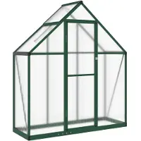 vidaXL Serra con telaio di fondazione Verde 169x58x195 cm Aluminimum