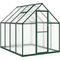 vidaXL Serra con telaio di fondazione Verde 224x169x195 cm Aluminimum