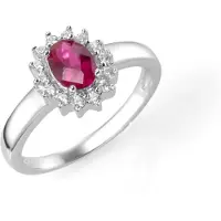 Smart Jewel Anello rosa scuro / argento / bianco