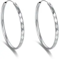 Beneto Orecchini argento tondi diametro 4,5 cm AGUC2271 — Orecchini