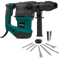 Vonroc Martello rotante 1500W- 6 Joule - SDS plus - 4 funzioni | Incl. punte e scalpelli