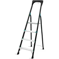 Vonroc Scaletta domestica – 4 gradini – Antiscivolo | Carico massimo 150 kg