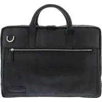 Plevier Vintage London Valigetta Protezione RFID Vera Pelle 41 cm Vano porta PC nero
