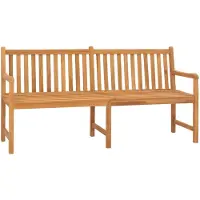 Natur24 Panchina da giardino 180 cm in teak massiccio