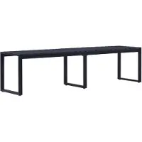 vidaXL Panchina da giardino 180 cm PS board nero