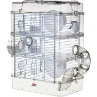 Zolux Rody3 trio 3-level cage - For hamsters. mice and gerbils - L 41 x D 27 x H 53 cm - White