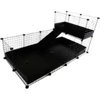 C&c Gabbia Per Roditori Modulare 4x2 Con Soppalco 2x1 E Rampa