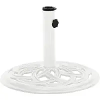 vidaXL Supporto per ombrellone bianco 44x44x31 cm in ghisa