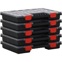 vidaXL Scatole di assortimento 5 pezzi 34,5x25x5 cm polipropilene