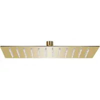 vidaXL Regenduschkopf rechteckig 30x20 cm Edelstahl goldfarben