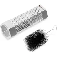 Vonroc Tubo affumicatore BBQ - acciaio inox | Include spazzola per la pulizia