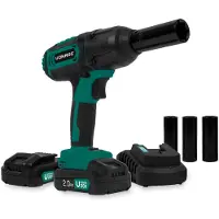 Vonroc Avvitatore a impulsi a batteria 20V - 4 impostazioni: 100/200/300/400Nm - Include 4 bussole | Include due batterie 2.0Ah e caricabatterie