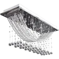 vidaXL -Deckenlampe mit glitzerndem Glas Kristallperlen 8xg9 29 cm
