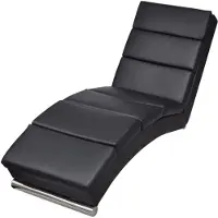 vidaXL Chaise longue nera in ecopelle