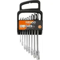 Kendo serie chiavi a forchetta con supporto 8 pezzi contenuto 6-7-20-22 mm