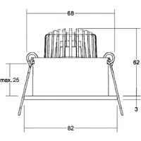 Brumberg Faretto da incasso profondo a LED RC, 830, rotondo, nero