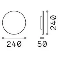 Ideal Lux Applique da esterno a LED Punto nero Ø 24 cm, metallo