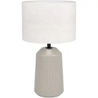 Eglo Lampada Da Tavolo Minimal Capalbio Vetroceramica Sabbia 1 Luce E27
