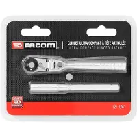 Facom Umschaltknarre 1/4Z kompakt, 180G-Kopf