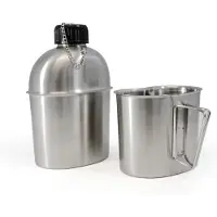 Origin Outdoors Edelstahl Feldflasche Borraccia (1,2 l, grigio)