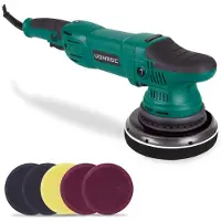 Vonroc Lucidatrice auto a doppia azione 1050W-150mm | Include 4 dischi per lucidatura