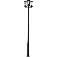 LUCANDE lampada da esterno Siveta, 240 cm, a 3 luci, nera, E27, IP65