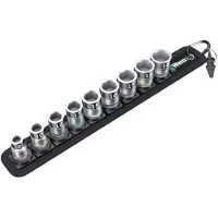 Wera Set di inserti per chiavi a bussola con funzione di bloccaggio 3/8" da 10 pezzi | 4013288194947