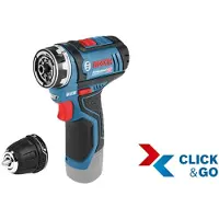 Bosch Cordless drill driver GSR 12V-15FC + L-BOXX 102 + drill chuck GFA 12-B + (without battery and charger) - 06019F6002