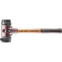 HALDER Mazza SIMPLEX soft-face con alloggiamento TE e manico in legno, Ø 80, composizione in gomma con supporto / composizione in gomma