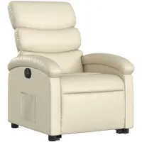 vidaXL Poltrona relax con supporto elettrico in Pelle finta crema