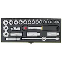 Proxxon 24 Pezzi Set di Chiavi a Bussola 3/8 pollice CrV