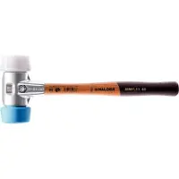 HALDER Mazza SIMPLEX soft-face con alloggiamento in alluminio e manico in legno, Ø 50:40, TPE-soft / superplastica