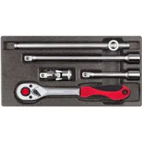 Gedore rosso R22150008 Set di chiavi a bussola 1/2" 2/6 CT modulo 5 pezzi, 3301707
