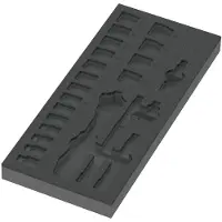 Wera 9821 Inserto in schiuma 8000 B Cricchetto ciclopico 3/8" set 1, senza utensile, 172 x 30 x 392 mm
