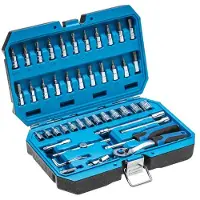 GTV Högert Set di valigette per utensili da 46 pezzi in acciaio al CrV 1/4"