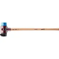 HALDER Mazza SIMPLEX soft-face con alloggiamento TE e manico in legno, Ø 80, manico 700 mm composizione in gomma con base/TPE-soft