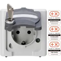 Kopp presa di corrente 1f gr mt BLU ELETTRICO AP incernierata d