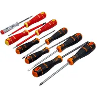 Bahco Set Di Cacciaviti Slotted-phillips-pozidriv-torxfit With Rubber Handle 10 Unità
