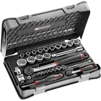 Facom Steckschluessel-Set 1/4Z 1/2Z 31tlg PB
