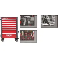 Gedore rosso R22071004 Set di utensili in carrello portautensili WINGMAN rosso 129 pezzi, 3301694