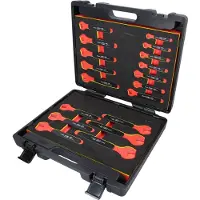Ks Tools Set di chiavi aperte da 18 pezzi con isolamento protettivo - 118.1500