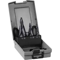 Bosch Set di punte a gradino HSS 3 pezzi 4 - 12 mm, 4 - 20 mm, 6 - 30 mm TiAIN 2608588069 gambo a 3 superfici 1 pz (2608588069)