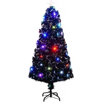 vidaXL Albero di Natale artificiale con supporto/LED 150 cm in fibra ottica